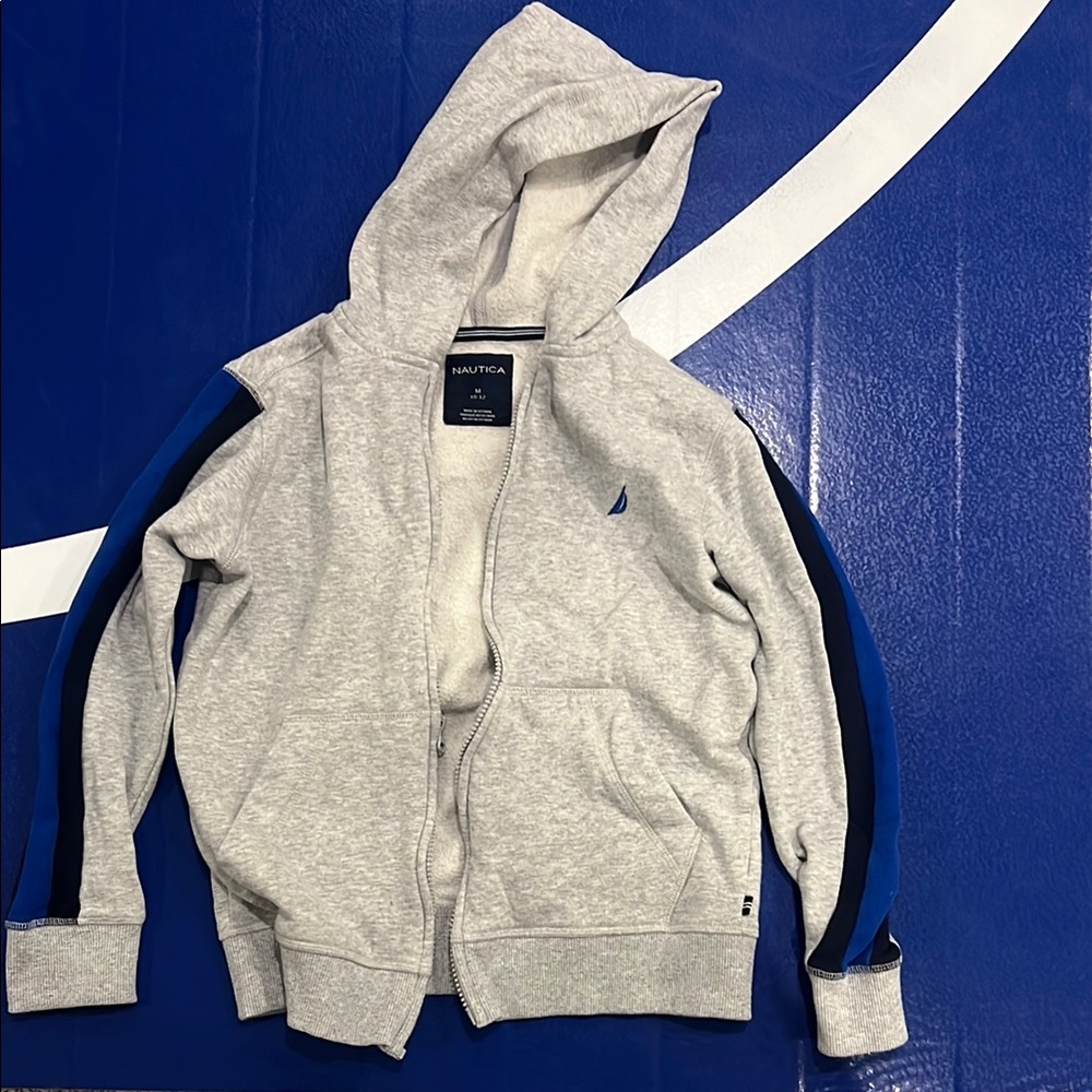 Nautica Kids Gray and Blue Hoodie